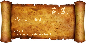 Péter Bod névjegykártya